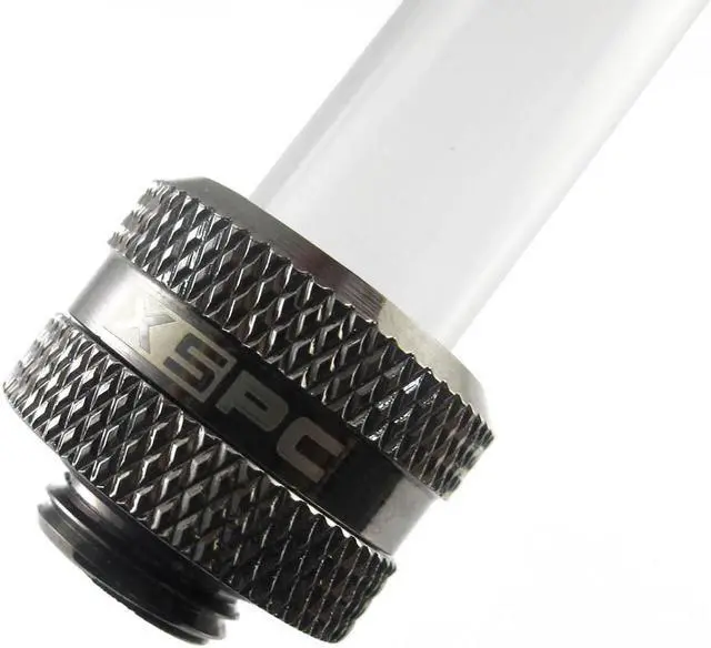 Alt view image 6 of 14 - XSPC G1/4" to 10mm ID, 14mm OD Rigid Tubing Fitting, Black Chrome, 12-pack