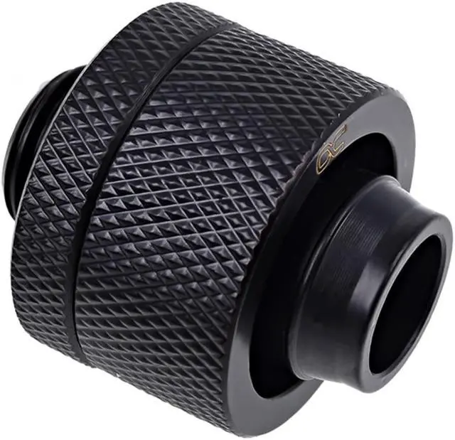 Alt view image 2 of 6 - Alphacool Eiszapfen G1/4" to 13mm ID, 19mm OD Compression Fitting for Soft Tubing, Deep Black