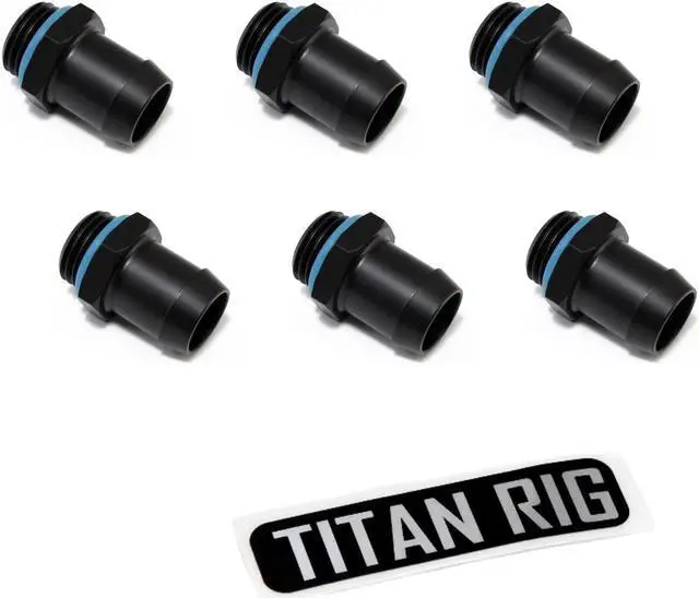 Alt view image 2 of 9 - XSPC G1/4" to 1/2" Barb Fitting for Soft Tubing, Matte Black, 6-pack