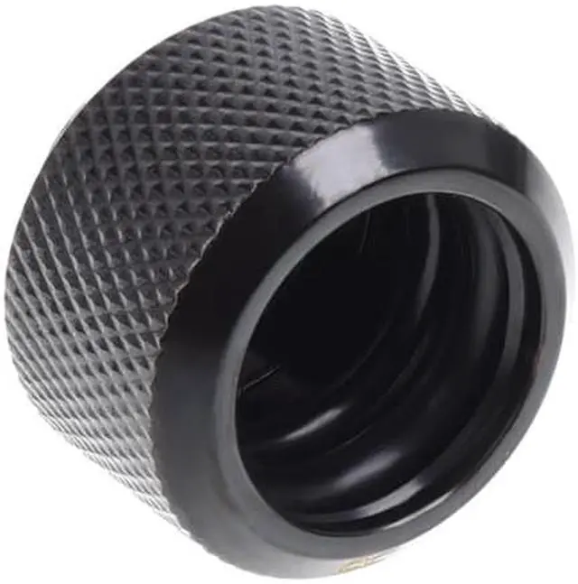 Alt view image 2 of 8 - Alphacool Eiszapfen G1/4" HardTube Compression Fitting for Plexi (Acrylic) / Brass Hard Tubes, 16mm OD, Deep Black, 6-pack