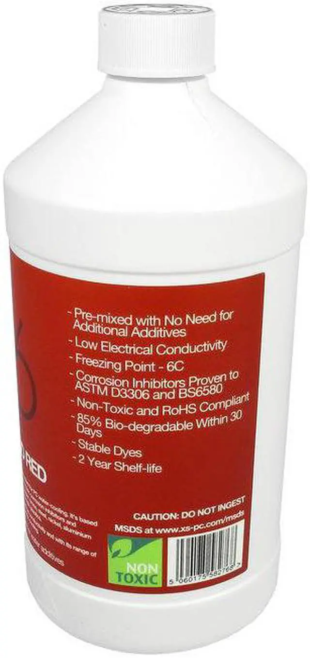 Alt view image 2 of 5 - XSPC EC6 High Performance Premix PC Coolant, Translucent, 1000 mL, Blood Red