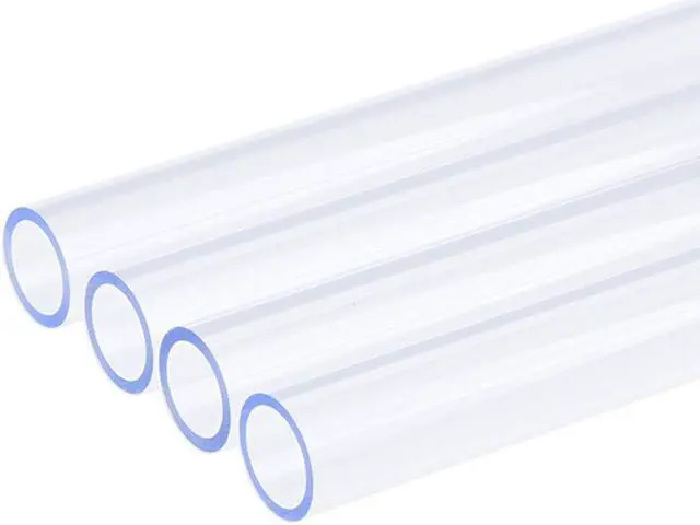 Main image of Alphacool Plexi (Acrylic) HardTube 10mm ID, 13mm OD, 60cm, Clear with UV Blue, 4-pack
