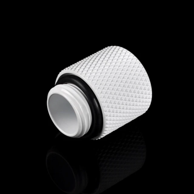 Alt view image 3 of 3 - Bitspower G1/4" Male to Female Extender Fitting, 15mm, Deluxe White