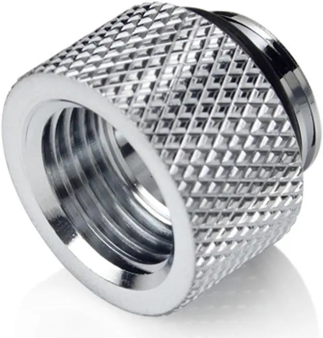Main image of Bitspower G1/4" 10mm Male to Female Fitting, Silver Shining