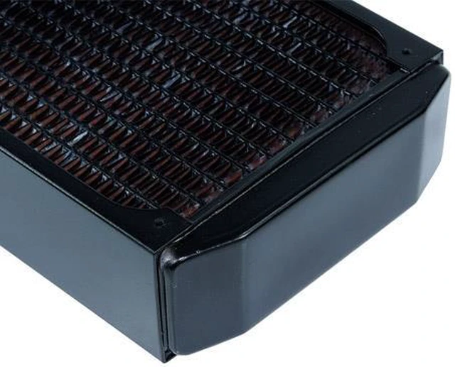 Alt view image 3 of 9 - Alphacool NexXxos XT45 Full Copper Radiator 140, 140mm x 1, Single Fan, Black