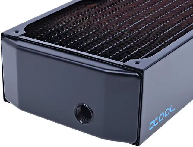 Alt view image 8 of 11 - Alphacool NexXxos UT60 Full Copper Radiator 480, 120mm x 4, Quad Fan, Black