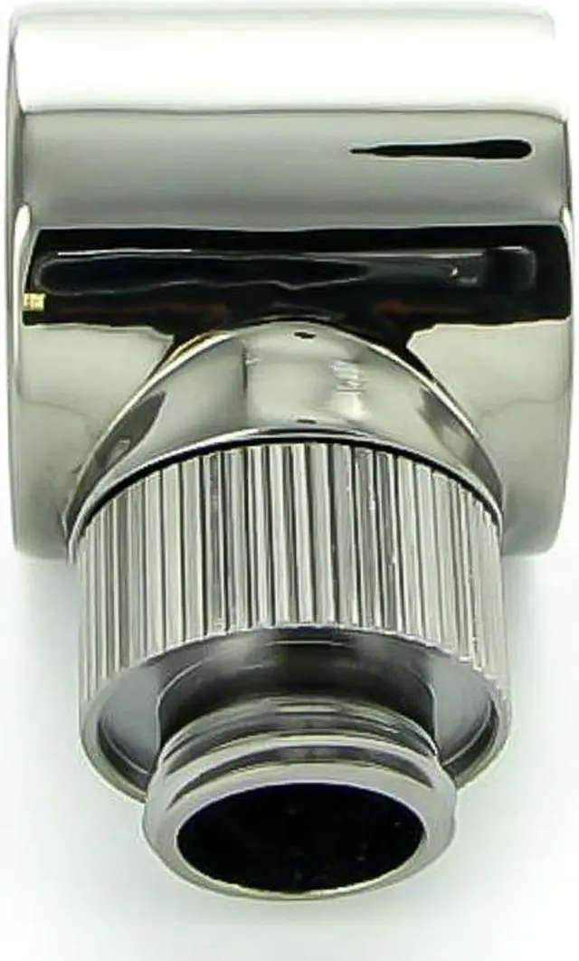 Alt view image 3 of 4 - Monsoon G1/4" 90 Degree Rotary Fitting with Light Port, 5/8" OD Matched Body, Black Chrome, 4-pack