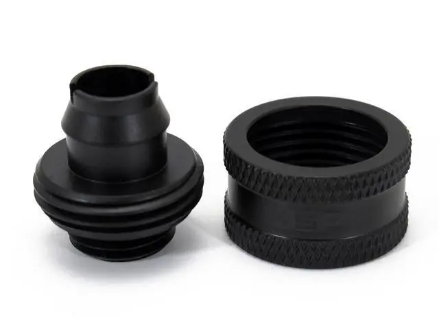 Alt view image 3 of 7 - XSPC G1/4" to 3/8" ID, 5/8" OD Compression Fitting V2 for Soft Tubing, Matte Black, 6-pack