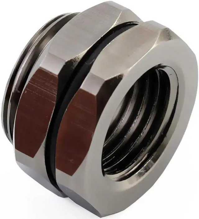 Main image of XSPC G1/4" to G1/4" Bulkhead, Black Chrome