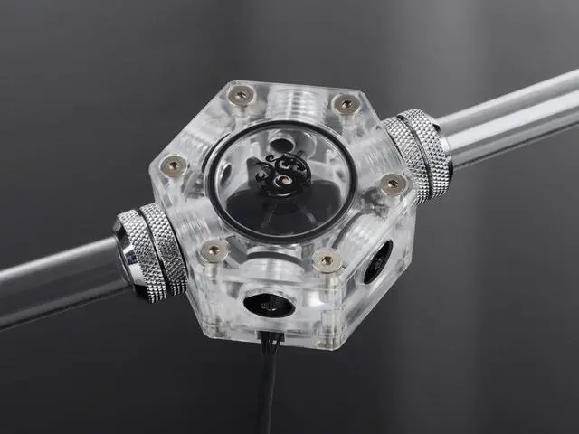 Alt view image 2 of 4 - Bitspower G1/4" Hexagon Flow Indicator, Digital RGB