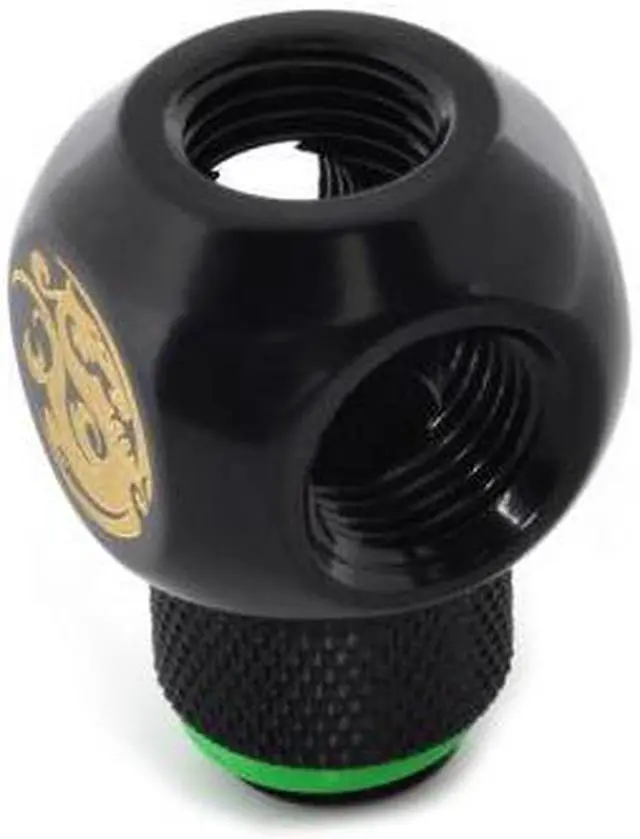 Alt view image 7 of 9 - Bitspower G1/4" Q-Rotary Extender Fitting with Triple G1/4" Female Ports, Rotary, Matte Black