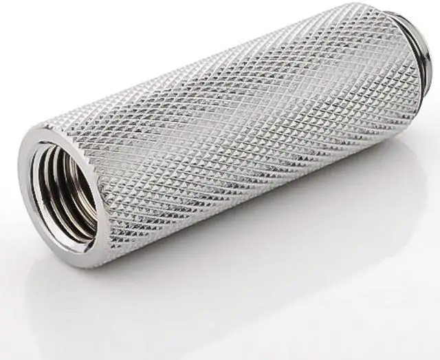Alt view image 6 of 9 - Bitspower G1/4" Male to Female Extender Fitting, 50mm, Silver Shining