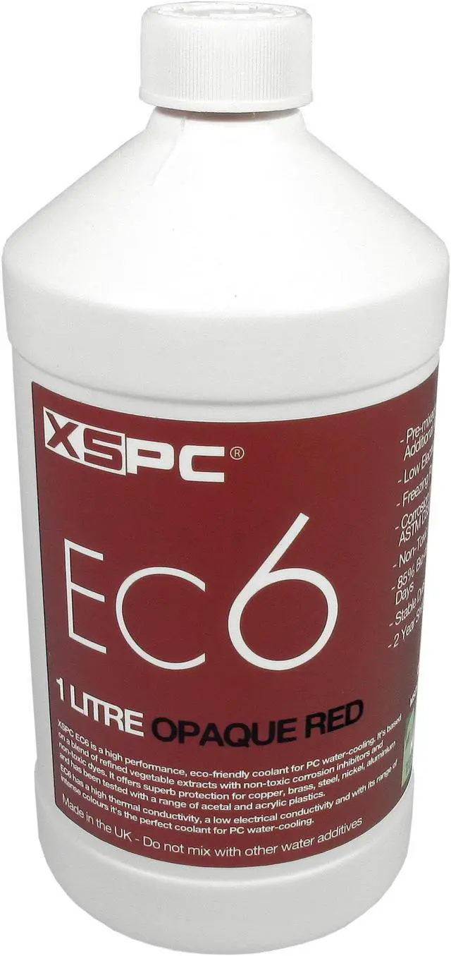 Main image of XSPC EC6 High Performance Premix PC Coolant, Opaque, 1000 mL, Red