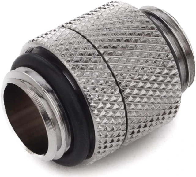 Alt view image 7 of 9 - Bitspower G1/4" Male to Male Extender Fitting (14mm), Rotary, Silver Shining
