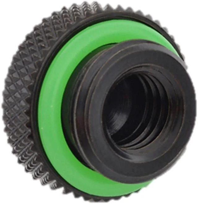 Alt view image 3 of 8 - Bitspower G1/4" Stop Fitting V2, Matte Black, 4-pack