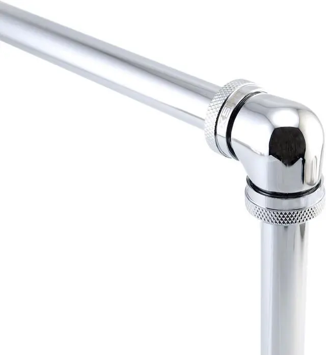 Alt view image 6 of 8 - XSPC 10mm ID, 14mm OD Rigid Tubing 90 Degree Elbow Fitting, Chrome, 4-pack