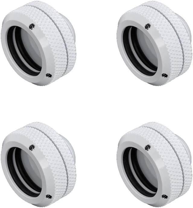 Main image of Bitspower G1/4" to Enhance Multi-Link Fitting for 16mm OD Rigid Tubing, Deluxe White, 4-pack