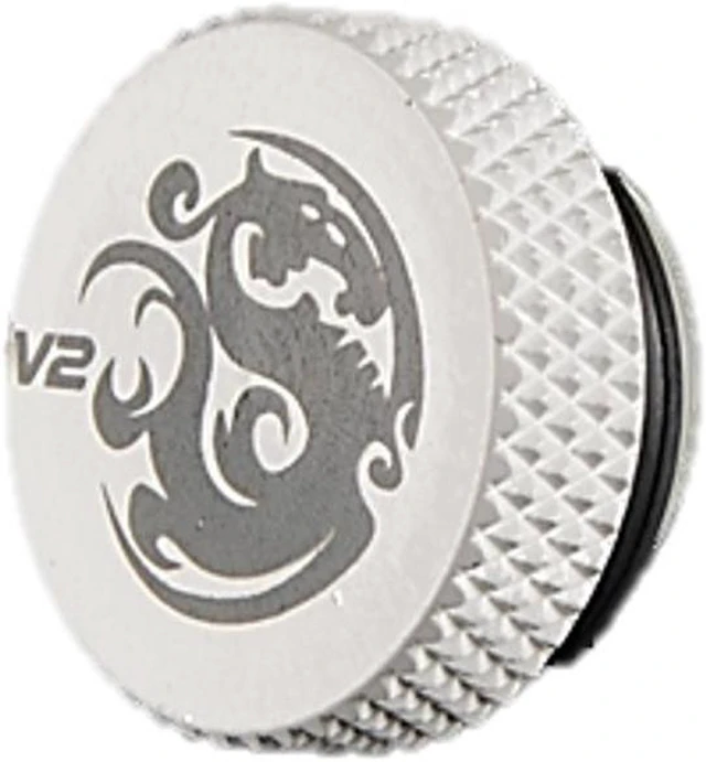 Alt view image 2 of 6 - Bitspower G1/4" Stop Fitting V2, Deluxe White, 4-pack