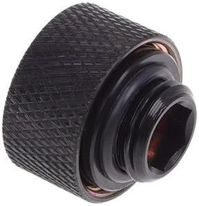 Alt view image 2 of 5 - Alphacool HT G1/4" Compression Fitting for Plexi (Acrylic) / Brass Hard Tubes, 13mm OD, Deep Black, 6-pack