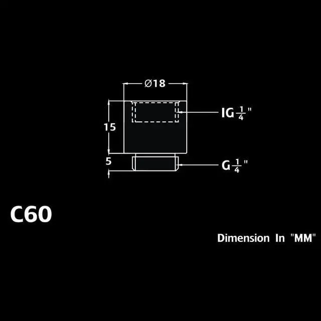 Alt view image 4 of 4 - Bitspower G1/4" Male to Female Extender Fitting, 15mm, True Brass