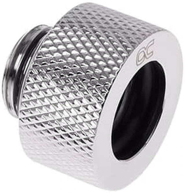 Alt view image 3 of 7 - Alphacool HT G1/4" Compression Fitting for Plexi (Acrylic) / Brass Hard Tubes, 13mm OD, Chrome, 6-pack