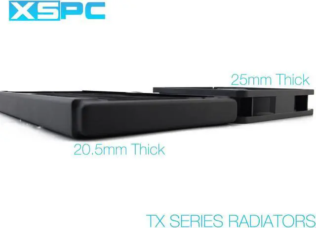 Alt view image 12 of 15 - XSPC TX360 Ultra Thin Radiator, 120mm x 3, Triple Fan, Black