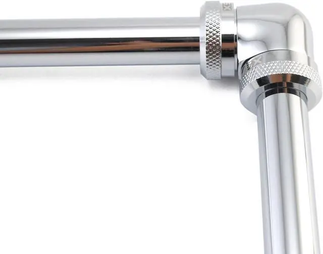 Alt view image 5 of 8 - XSPC 10mm ID, 14mm OD Rigid Tubing 90 Degree Elbow Fitting, Chrome, 4-pack