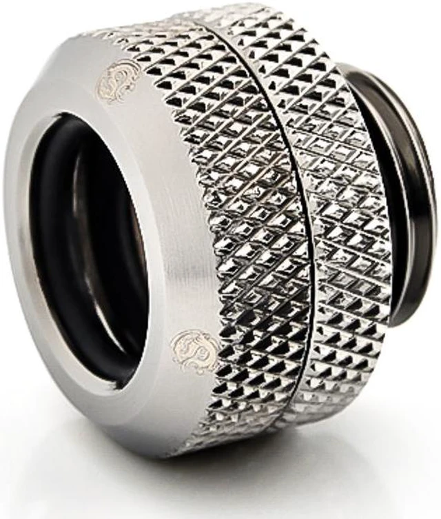 Alt view image 2 of 6 - Bitspower G1/4" to Enhance Multi-Link Fitting for 12mm OD Rigid Tubing, Black Sparkle, 4-pack