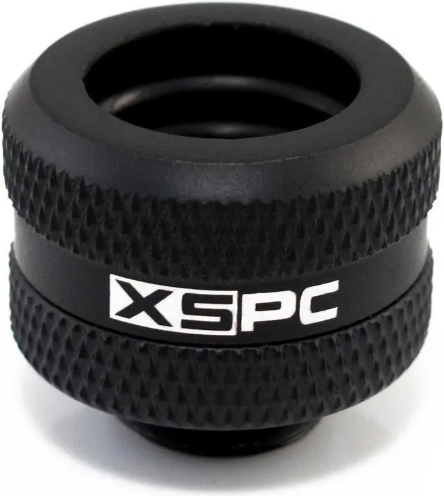 Alt view image 2 of 14 - XSPC G1/4" to 10mm ID, 14mm OD Rigid Tubing Fitting, Matte Black, 12-pack