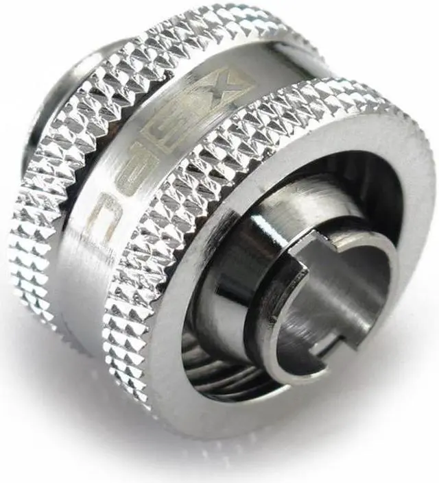 Main image of XSPC G1/4" to 3/8" ID, 5/8" OD Compression Fitting V2 for Soft Tubing, Chrome