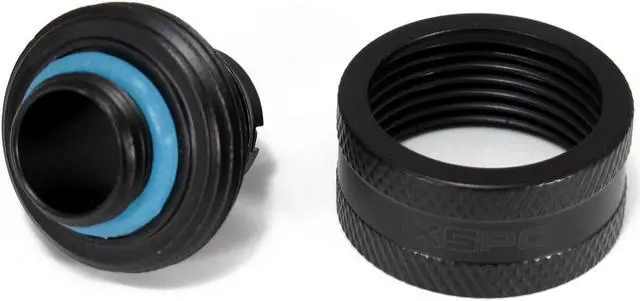 Alt view image 4 of 6 - XSPC G1/4" to 1/2" ID, 3/4" OD Compression Fitting V2 for Soft Tubing, Matte Black, 6-pack