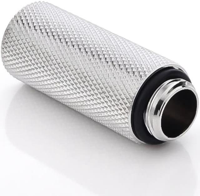Alt view image 6 of 7 - Bitspower G1/4" Male to Female Extender Fitting, 40mm, Silver Shining