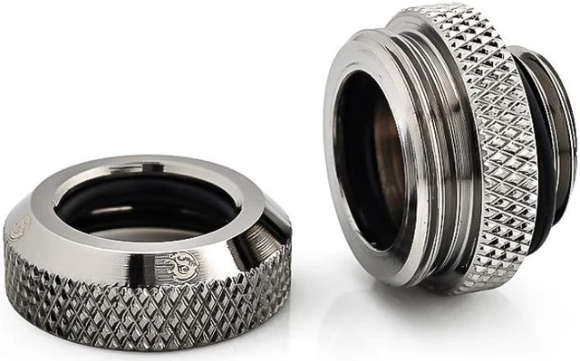 Alt view image 4 of 6 - Bitspower G1/4" to Enhance Multi-Link Fitting for 12mm OD Rigid Tubing, Black Sparkle, 4-pack