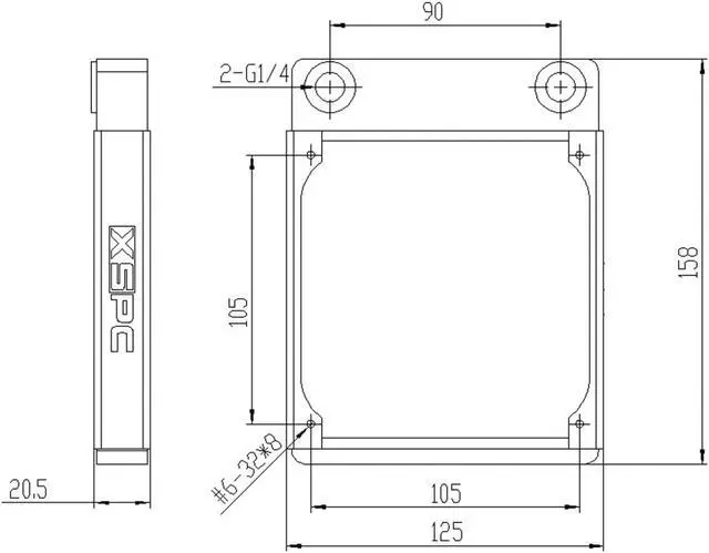 Alt view image 12 of 15 - XSPC TX120 Ultra Thin Radiator, 120mm x 1, Single Fan, Black