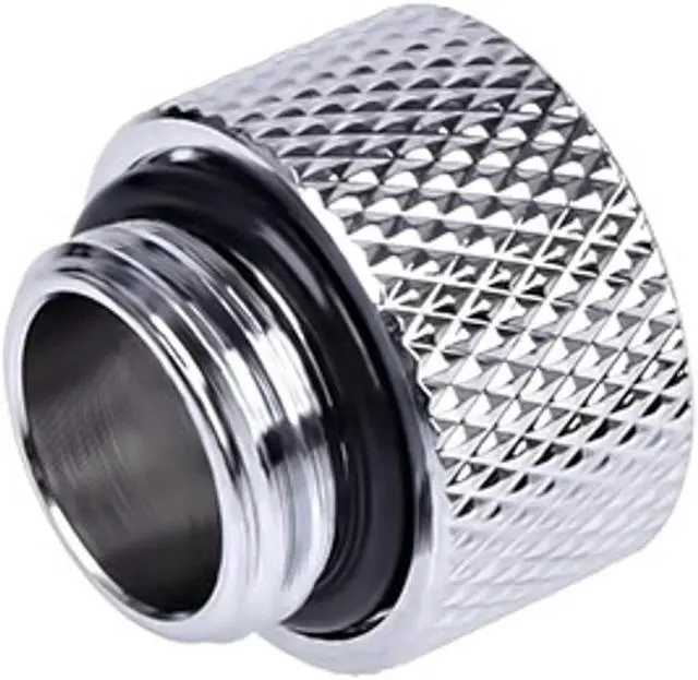 Alt view image 3 of 6 - Alphacool HF G1/4" Male to Female Extender Fitting, 10mm, Chrome, 4-pack