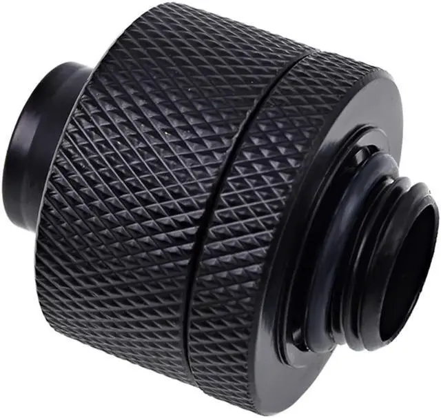 Alt view image 3 of 6 - Alphacool Eiszapfen G1/4" to 13mm ID, 19mm OD Compression Fitting for Soft Tubing, Deep Black