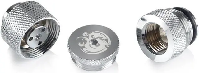 Main image of Bitspower Water Exhaust Fitting, Silver Shining