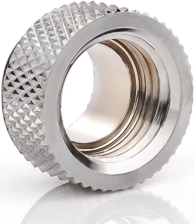 Alt view image 7 of 7 - Bitspower G1/4" Male to Female Extender Fitting, 7.5mm, Silver Shining