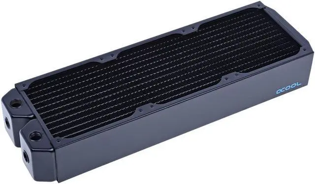 Alt view image 9 of 13 - Alphacool NexXxos UT60 Full Copper Radiator 360, 120mm x 3, Triple Fan, Black