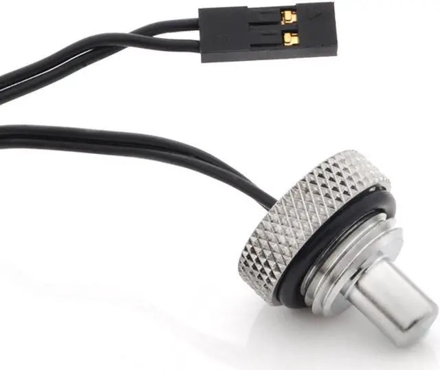 Alt view image 3 of 4 - Bitspower G1/4" Temperature Sensor Stop Fitting, Silver Shining