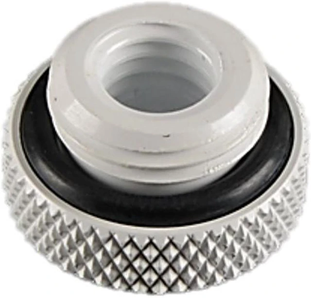 Alt view image 3 of 6 - Bitspower G1/4" Stop Fitting V2, Deluxe White, 4-pack