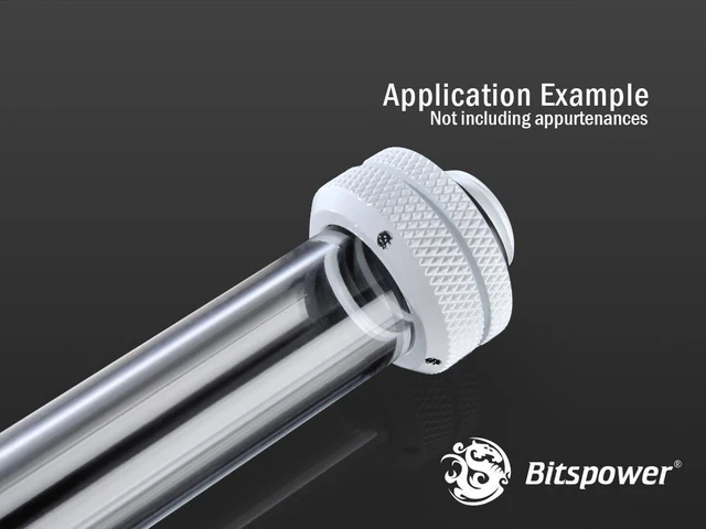 Alt view image 4 of 5 - Bitspower G1/4" to Enhance Multi-Link Fitting for 16mm OD Rigid Tubing, Deluxe White, 4-pack