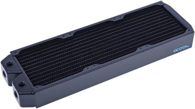 Alt view image 4 of 18 - Alphacool NexXxos XT45 Full Copper Radiator 360, 120mm x 3, Triple Fan, Black