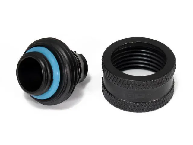 Alt view image 4 of 7 - XSPC G1/4" to 3/8" ID, 5/8" OD Compression Fitting V2 for Soft Tubing, Matte Black, 6-pack