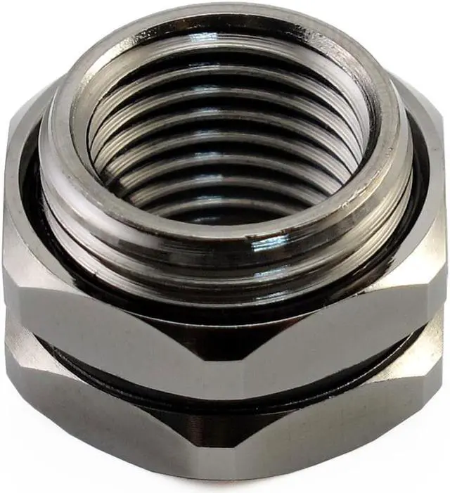 Alt view image 2 of 8 - XSPC G1/4" to G1/4" Bulkhead, Black Chrome