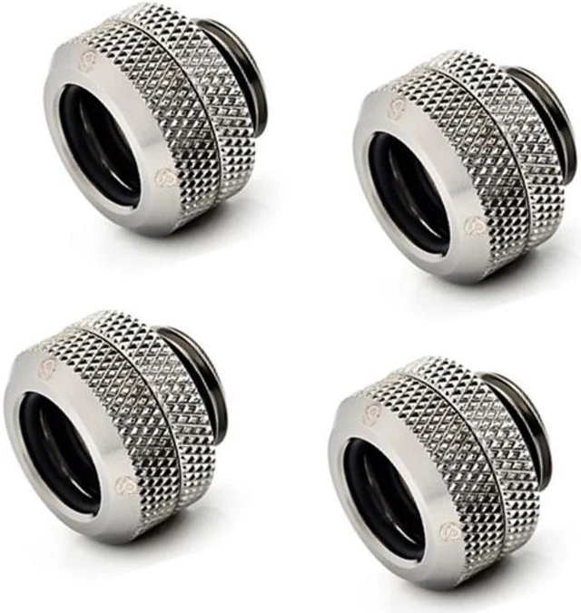 Main image of Bitspower G1/4" to Enhance Multi-Link Fitting for 12mm OD Rigid Tubing, Black Sparkle, 4-pack