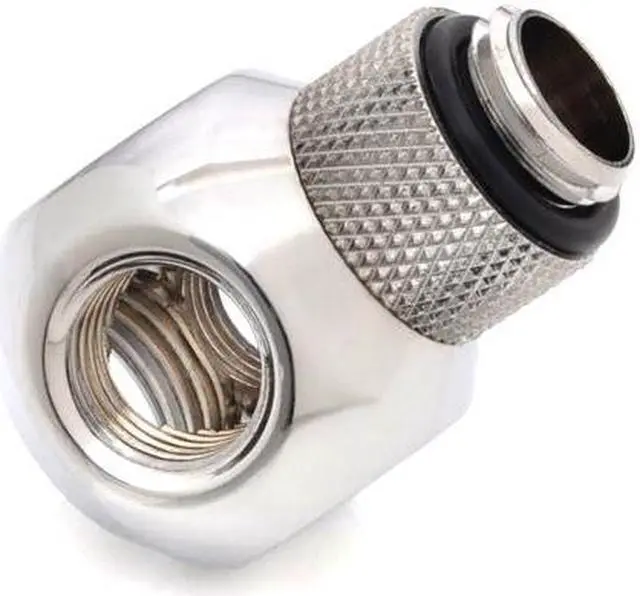 Alt view image 7 of 7 - Bitspower G1/4" Q-Rotary Extender Fitting with Triple G1/4" Female Ports, Rotary, Silver Shining