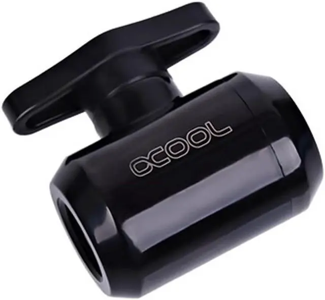 Main image of Alphacool G1/4" Eiszapfen Series 2-way Ball Valve, Deep Black