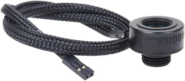 Alt view image 3 of 5 - Phobya G1/4" Inline Temperature Sensor, 50cm, Matte Black
