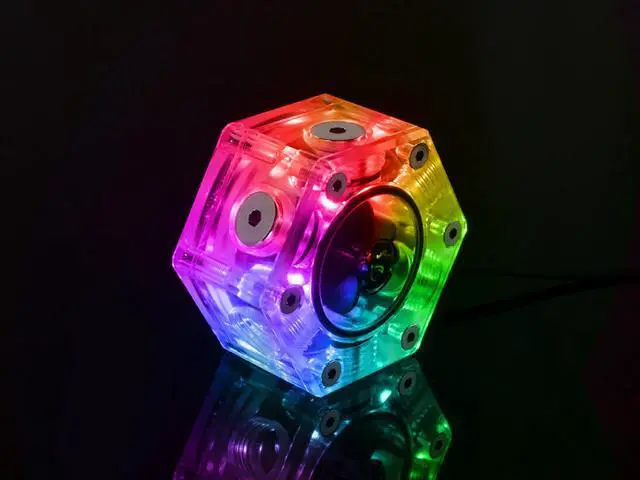 Alt view image 3 of 4 - Bitspower G1/4" Hexagon Flow Indicator, Digital RGB